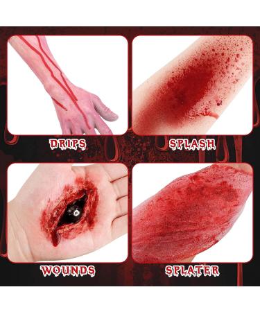 1 Pack 2.0 fl oz Fake Blood Splatter Spray | Washable Halloween Makeup for Zombie, Vampire & Monster SFX - Buy Online on GoSupps.com