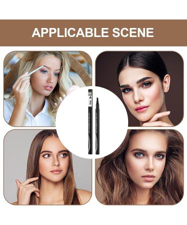 Eyebrow Waterproof | Portable Eyebrow Contouring Pencils with 4 Tips Everyday Women Cosmetics for Eyes for Home Working Traveling Gathering Dating Skoulazeo 4# gray - Buy Online on GoSupps.com