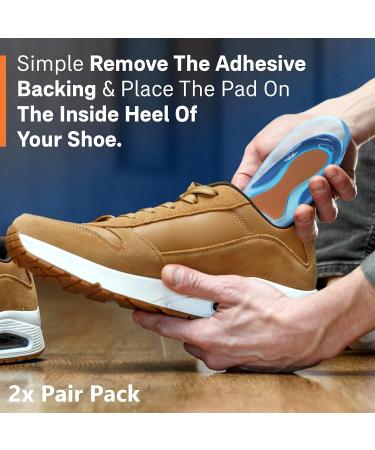 Medipaq Posture Correcting Gel Heel Cushion Pads for Women & Men - 2 Pairs of Large (UK 7-12) Gel Heel Insoles - Heel Support for Plantar Fasciitis - Gel Heel Pads for Plantar Fasciitis L (Pack of 2) - Buy Online on GoSupps.com