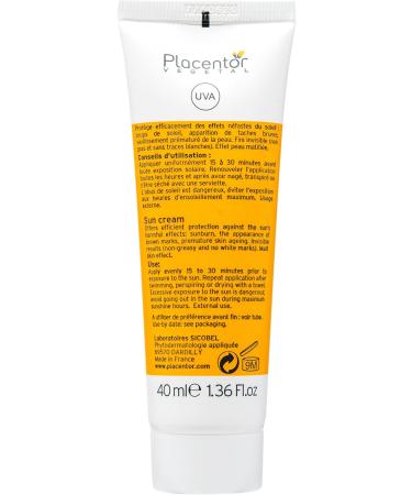 Placentor V g tal Sun Cream for Face and Sensitive Areas SPF 50 40 ml - Buy Online on GoSupps.com