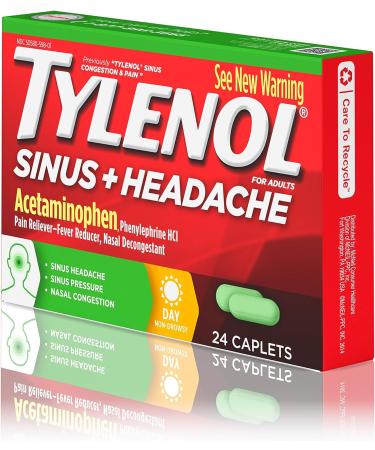 Tylenol Sinus + Headache Non-Drowsy Daytime Caplets - 24 ct - Buy Online on GoSupps.com