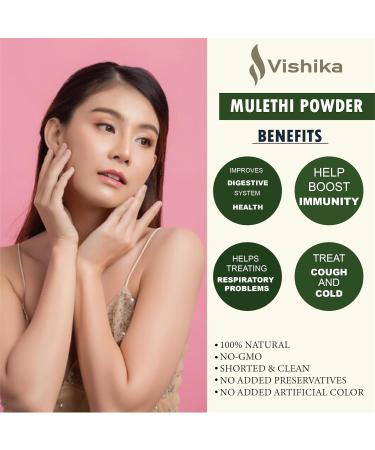VISHIKA 100% Natural Pure Mulethi Powder | Yashimadhu | Liquorice | Glycyrrhiza Glabra | Best for Hair and Skin Care (100 G (Pack of 1) - Buy Online on GoSupps.com