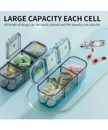 21 Cells Pill Organizer - Waterproof & Moistureproof Large Capacity Daily Case for Travel & Home Removable Compartments - Green - Buy Online on GoSupps.com