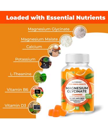 Magnesium Glycinate Gummies for Kids & Adults Women & Men - Sugar Free Gluten Free Non-GMO Vegan Chewable Supplement 60 Count (Pack of 1) - Buy Online on GoSupps.com