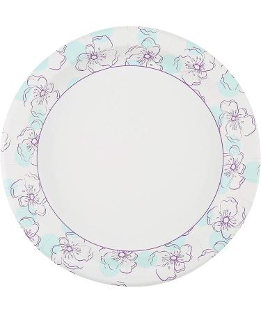 Glad Round 10 in Blue Flower Paper Plates | 50 Count Bulk Pack - Soak Proof, Cut Proof, Microwave Safe | Heavy Duty Disposable Plates for Parties & Occasions - Buy Online on GoSupps.com