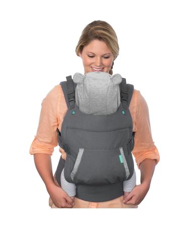 Infantino Cuddle Up Carrier - Ergonomic Bear-Themed face-in Front Carry and Back Carry with Removable Character Hood for Infants and Toddlers 12-40 lbs