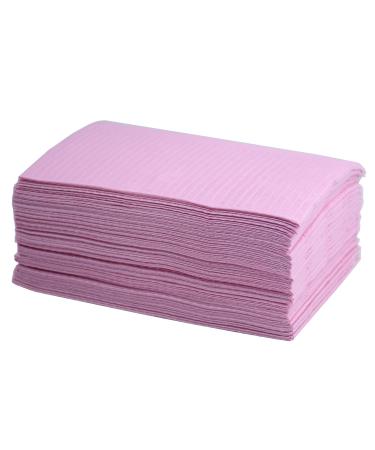 AebDerp 125 pcs 3 Ply Disposable Tattoo Tablecloth Napkins Waterproof Absorbent Under-pad Personal for Tattooing Table Mat Tattoo Covers Clean Cloths Tattoo Supply (Pink)