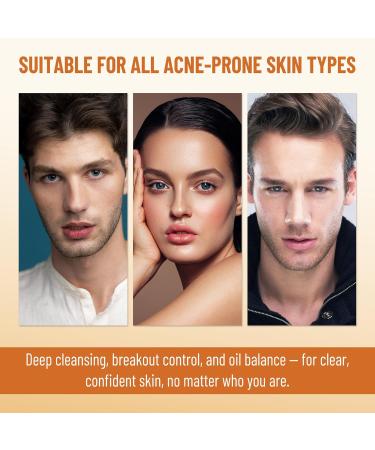 ABERA Turmeric Face Cleanser & Eye Roller Set Curcumin Facial Wash for Acne & Brightening + Cooling Eye Roller Serum for Dark Circles & Puffiness Relief - Buy Online on GoSupps.com