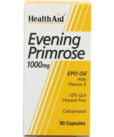 HealthAid Evening Primrose Oil 1000mg - 90 Capsules | Natural Source of Omega 6 | Dietary Supplement - Buy Online on GoSupps.com