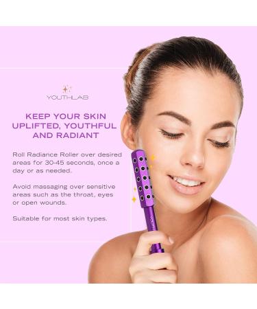 YOUTHLAB Radiance Roller - Germanium Stone Face Massager Beauty Roller (Purple) - Buy Online on GoSupps.com