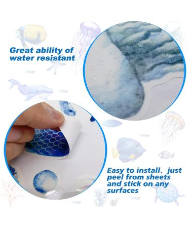 Glow in The Dark Ocean Fish Wall Stickers - Sea Life Decals for Boys Kids Bedroom and Bathroom - Removable Waterproof Peel and Stick Under The Sea Creatures - Buy Online on GoSupps.com