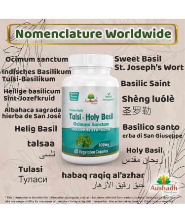 Organic Holy Basil (Tulsi) Capsules - Natural Stress Relief and Immune Support - Buy Online on GoSupps.com