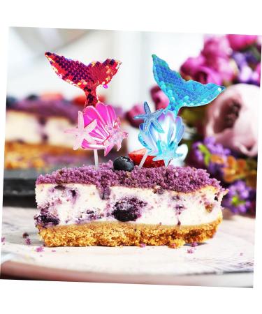DECHOUS 18 Pcs Cake Decoration Mermaid Tail Cupcake Toppers Mermaid Sequin Cupcake Toppers Mermaid Cake Topper Seashells for Decorating Mermaid Decorations Cloth Girl Happy Birthday As Shownx3pcs mediumx3pcs - Buy Online on GoSupps.com