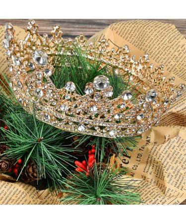 YYOEMAS Round Crystal Queen Crown - Rose Gold Rhinestone Tiara for Women | Bridal Birthday Party, Wedding, Pageant Hair Accessory - Buy Online on GoSupps.com