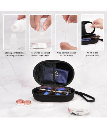 Lasiyanor 2-in-1 Contact Lens & Glasses Case - Portable Travel Case with Mirror Tweezers & Solution Bottle - Ideal for Everyday Use & Outdoor Adventures - Buy Online on GoSupps.com