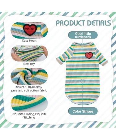 Breathable Summer T-Shirts for Hairless Cats | Soft Skin-Friendly Cotton Vests & Pajamas for Sphynx Cornish Rex & Devon Rex - XXL Green - Buy Online on GoSupps.com