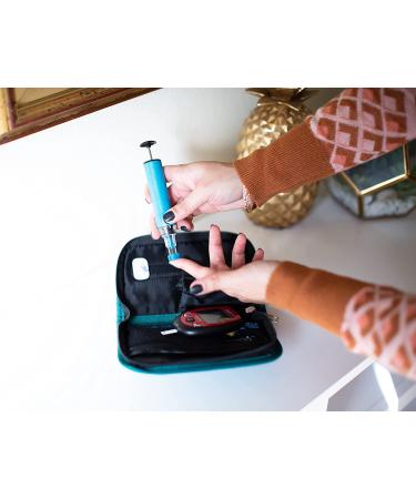 Genteel Plus Painless Lancing Device with Vacuum Technology for Pain-Free Blood Draw - Blood Glucose & Ketone Testing Kit in Butterfly Blue | Diabetes Blood Sugar Monitor - Buy Online on GoSupps.com
