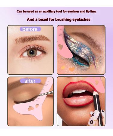 Eyebrow Template - Eye Brow Stencils for Women - Eyebrow Shaping Ruler Eye Makeup Aid Brow Measuring Tool for Beginners Eye Liner Eyelash Eyebrow Pink - Buy Online on GoSupps.com