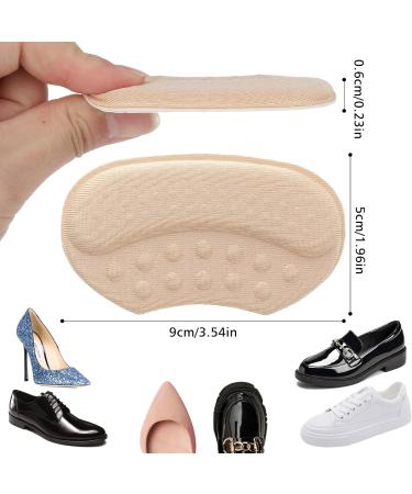 WLLHYF 2 Pairs Self-Adhesive Heel Pads for Shoe Repair and Comfort - Black/Skin Tone - Shoe Grips and Protectors for Women and Men - Buy Online on GoSupps.com
