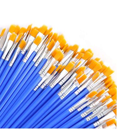 AROIC Paint Brushes Set 120 pcs Nylon Hair Brushes for Acrylic Oil Watercolor Artist Professional Painting Kits Paintbrush A 120 Flat - Buy Online on GoSupps.com