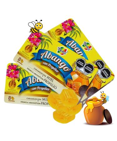 Abango & Propolis Cough Drop Trays - 8 Individually Wrapped Drops Each - Winter Herbal Blend Delicious Flavor (3 Pack) - Dulces para la TOS con Abango & Prop leo - Dietary Supplement