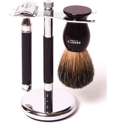 Premium 100% Badger Shaving Brush with Travel Case | Benny's of London - Ideal for International Shipping - Buy Online on GoSupps.com