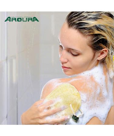 Aroura 100% Natural Egyptian Loofah Set of 3 - Exfoliating Loofa for Body | Eco-Friendly | 4x7 - Buy Online on GoSupps.com