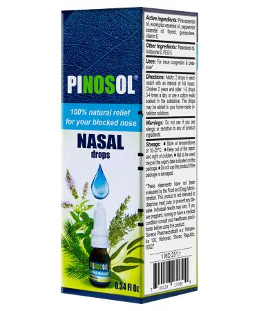 Pinosol Nasal Drops Solution 10 Ml. Fever and Other Inflammatory Diseases Trust Quality