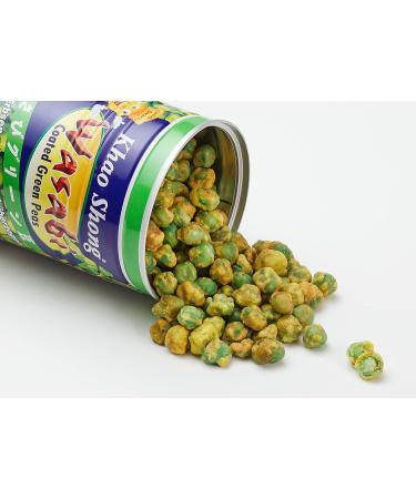 Khao Shong Wasabi Green Peas | Crispy Low-Fat Snack | 2 Pack (280g x 2) | Medium Sharpness | International Shipping Available - Buy Online on GoSupps.com