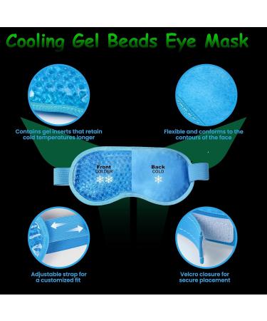 Eye Mask Set of 3 - Heated & Cooling Eye Masks for Dry Eyes Migraines Blepharitis & Styes - Moist Warm Compress & Cold Compress Solutions - Buy Online on GoSupps.com