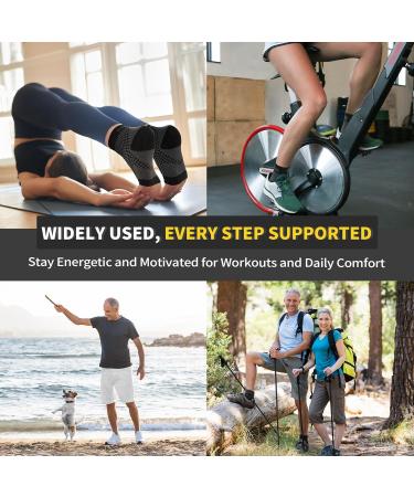 Cambivo Ankle Bandage (2 Pairs) | Support for Achilles Tendon Heel Spur Plantar Fasciitis & Sprains | Ideal for Sports & Everyday Use - Buy Online on GoSupps.com