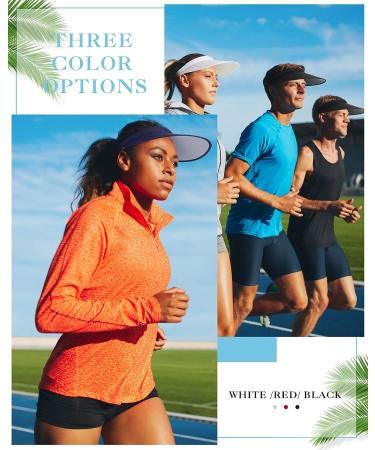 3 Pcs Cloth Covered Sports Sun Visor Set for Women & Men - Black, Navy Blue & White - Buy Online on GoSupps.com