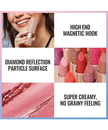 Oulac Diamond Lustre Lipstick Blue - Highly Pigmented Vegan Long-Lasting Moisturizing Formula | D01 Sapphire - Buy Online on GoSupps.com