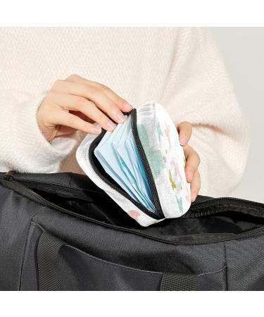 Portable Menstrual Cup & Pad Holder Bag | Butterfly Print Pattern | Feminine Product Pouch for Period Kit | Color 14 - Buy Online on GoSupps.com