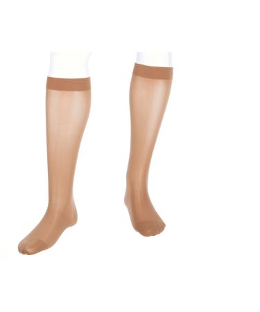 medi assure 30-40 mmHg Calf High Compression Stockings Closed Toe Beige XX-Large-Extra-Wide
