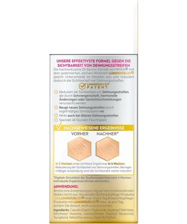 NIVEA Luminous630 Body Oil Serum - Reduces Stretch Marks 48h Moisture 100ml - Buy Online for International Shipping - Buy Online on GoSupps.com