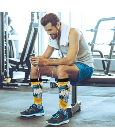 Haskirky High Elasticity Compression Socks - 2 Pairs, Universal Adult Knee-High Socks for Leisure, Fatigue Relief, Running, and Daily Wear - Buy Online on GoSupps.com