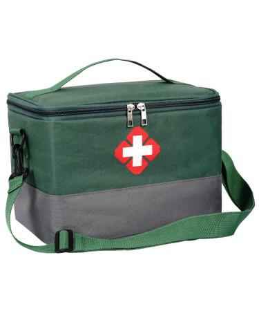 Medicine pocket with shoulder straps portable medication bag emergency pocket empty waterproof medicine storage bag small travel pharmacy bag for home office travel outdoor green - Buy Online on GoSupps.com
