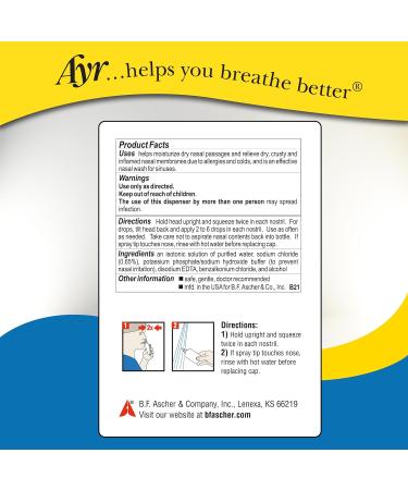 Ayr Saline Nasal Mist 50 mL (Pack of 4) - Buy Online on GoSupps.com