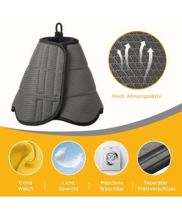 Bonthe Halskrause Dog Collar - Breathable Elizabethan Soft Protective Dog Collar for Post-Op Care Adjustable with Leak Protection - Prevent Licking from Wounds (Yellow) - Buy Online on GoSupps.com