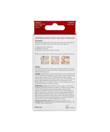 Kiss Everlasting French Nail Kit Medium 28 Nails EF07 - 1 Pack | 28 Count - Buy Online on GoSupps.com