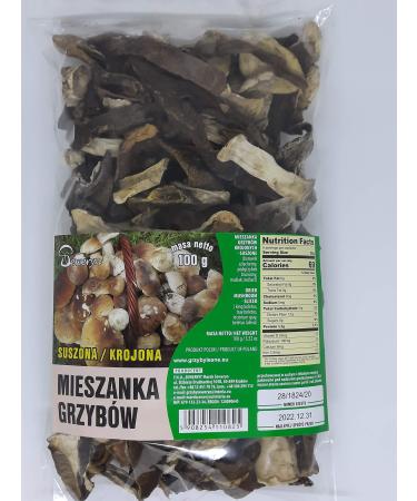 Seweryn Dried Mushrooms Wild Forest Mix Sliced 100 gr / 3.52 OZ from Poland 3.52 Ounce (Pack of 1)