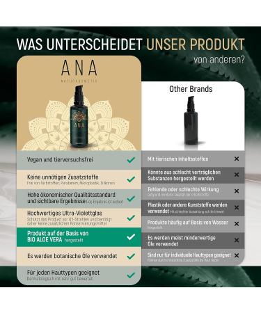 Ana Natural Cosmetics Introductory - Organic Argan Oil Hair & Skin Oil | Vegan Cold Pressed Silicone & Paraben Free | 100ml Glass Bottle - Smooth Dry Hair Treatment - Buy Online on GoSupps.com