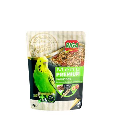 Riga - Premium Menu for Parakeets - Blend of Seeds, Cereals and Vegetable Proteins - Tri-Nutrition Concept - Helps Optimal In