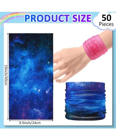 50 Piece Seamless Multi-Color Bandana Neck Gaiter Headwrap for Men and Women - Perfect for Hiking, Riding, and Sports - Buy Online on GoSupps.com
