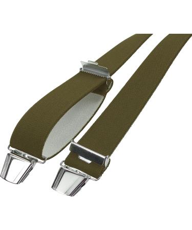 Harry's Collection Men's Suspenders - 4 Extra Strong Clips Plain Khaki One Size - Shop Now for Durable Stylish Suspenders - Buy Online on GoSupps.com