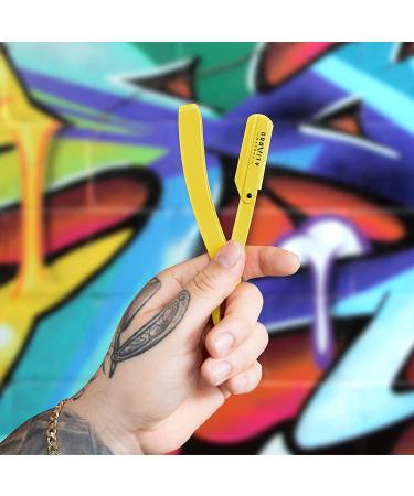Professional Straight Razor Kit with 10 Gravity Premium Blades - The OG Design, 1.5mm Exposed - Buy Online on GoSupps.com
