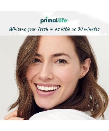 Primal Life Organics Real White Teeth Whitening Strips - All-Natural Peroxide-Free 28 Strips | 14 Treatments - International Shipping Available - Buy Online on GoSupps.com