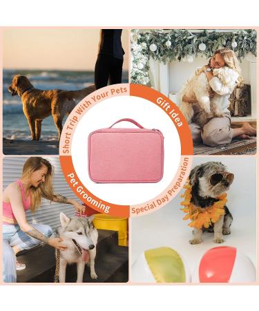 Dog & Cat Hair Accessories Organizer Bag - Pink Holder for Hair Pins, Ties, Bows, Clips, Barrettes, Headbands - Birthday/Festival Gift - (Hair Accessories Not Included) - Buy Online on GoSupps.com
