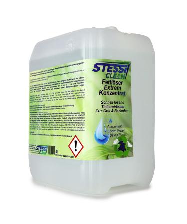 StessiClean Grease Remover Extreme Concentrate 5 liters - Fast dissolving deep-acting for grill and oven 5.00 l (1 pack)